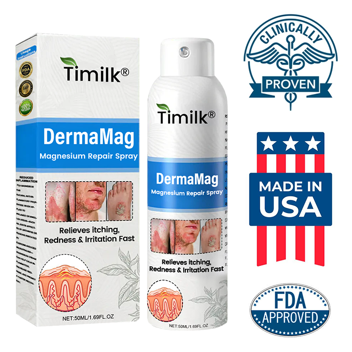 ✅ Official Store: Timilk® DermaMag Magnesium Repair Spray 🔥 FDA Certified (Clinically Proven Relief for Psoriasis, Eczema, and Chronic Skin Irritation 🌿)