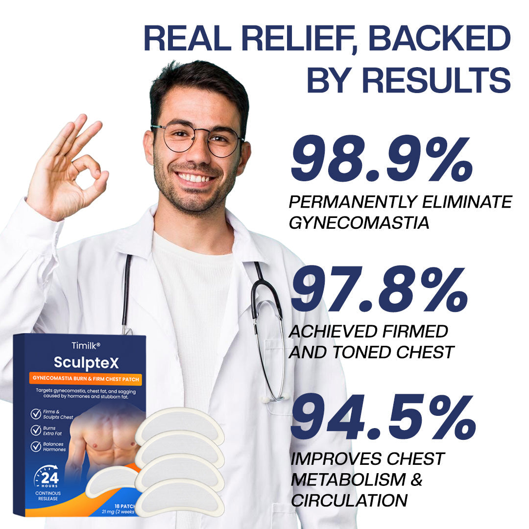 Timilk® SculptXX Gynecomastia Burn & Firm Chest Patch